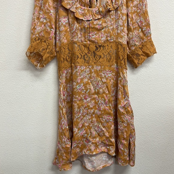 Free People Lucie Mini Dress in Antique Gold - Picture 5 of 16